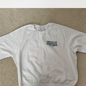 The Blue Mermaid Surf Shop White Sweatshirt